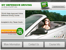 Tablet Screenshot of mydefensivedriving.com